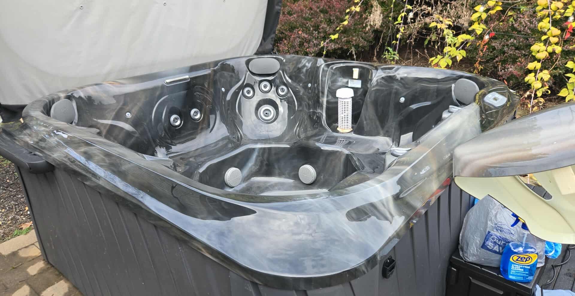 Spa Saviors technician repairing spa